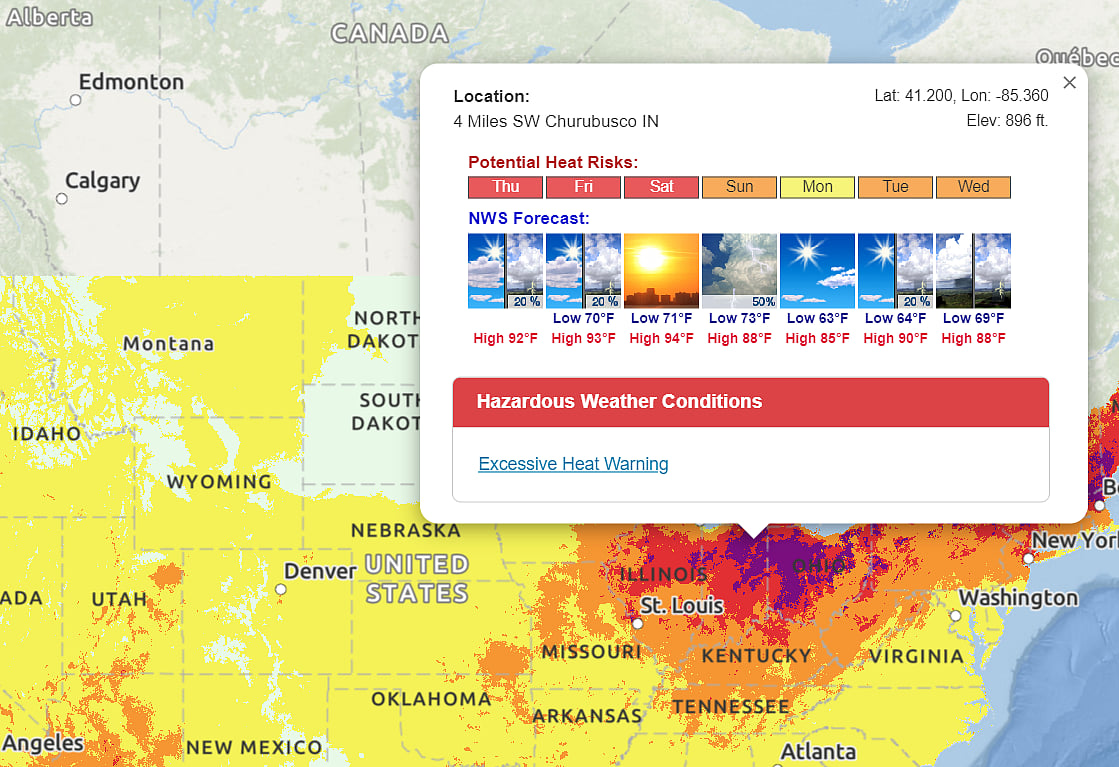 Screengrab from National Weather Service - null