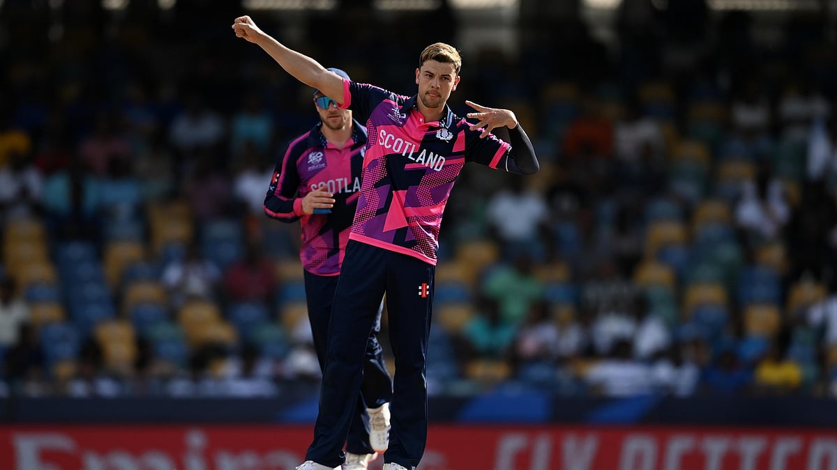 Brad Wheal claims three wickets as Namibia posts a score of 155/9 in their 20 overs against Scotland. - X/ 
