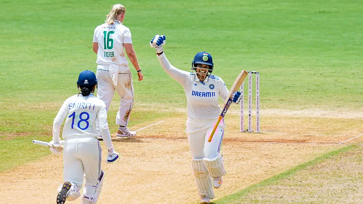 India women's opening pair of Smriti Mandhana and Shafali Verma (right) in action. - PTI/R Senthilkumar