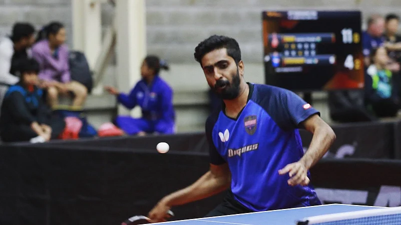 Sathiyan Gnanasekaran Indian TT player file photo, X handle