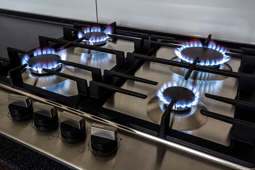 4 burner gas stove : Glass top gas stove 