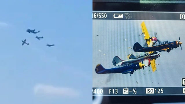 On Cam | One Dead After 2 Planes Collide During Air Show In Portugal 