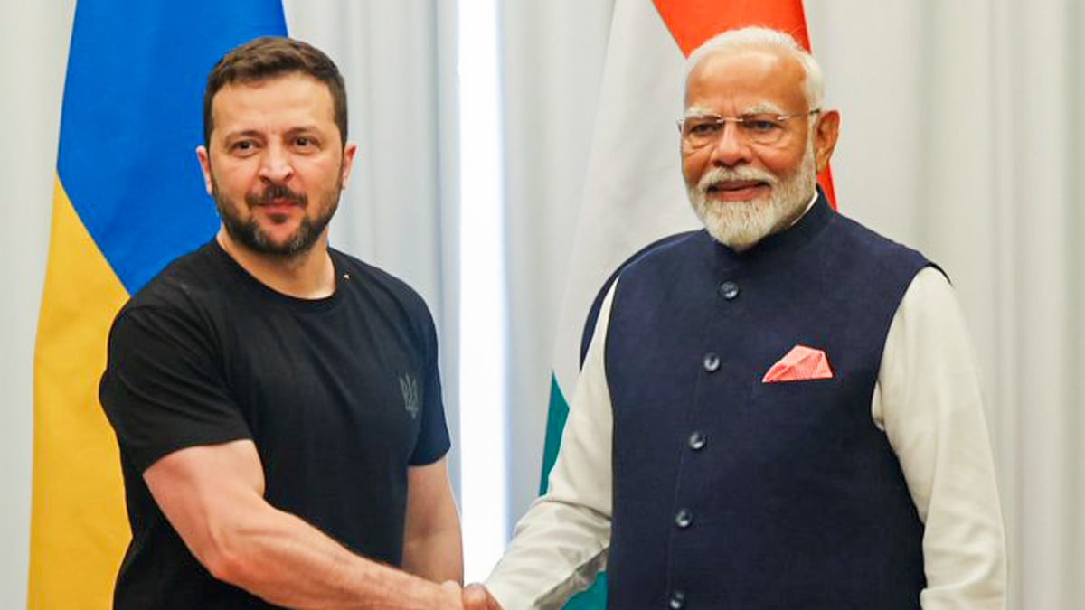 PM Modi and Ukrainian President Zelenskyy  - null