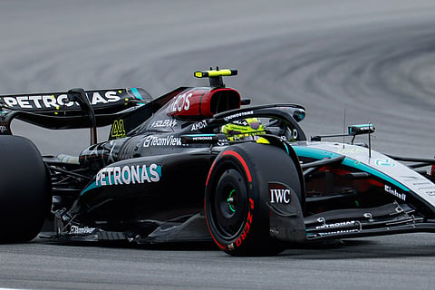 Mercedes driver Lewis Hamilton of Britain