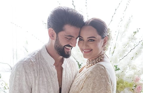 Sonakshi Sinha and Zaheer Iqbal at their Civil Wedding