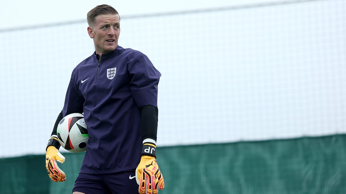 Jordan Pickford will become England's record appearance maker at major tournaments