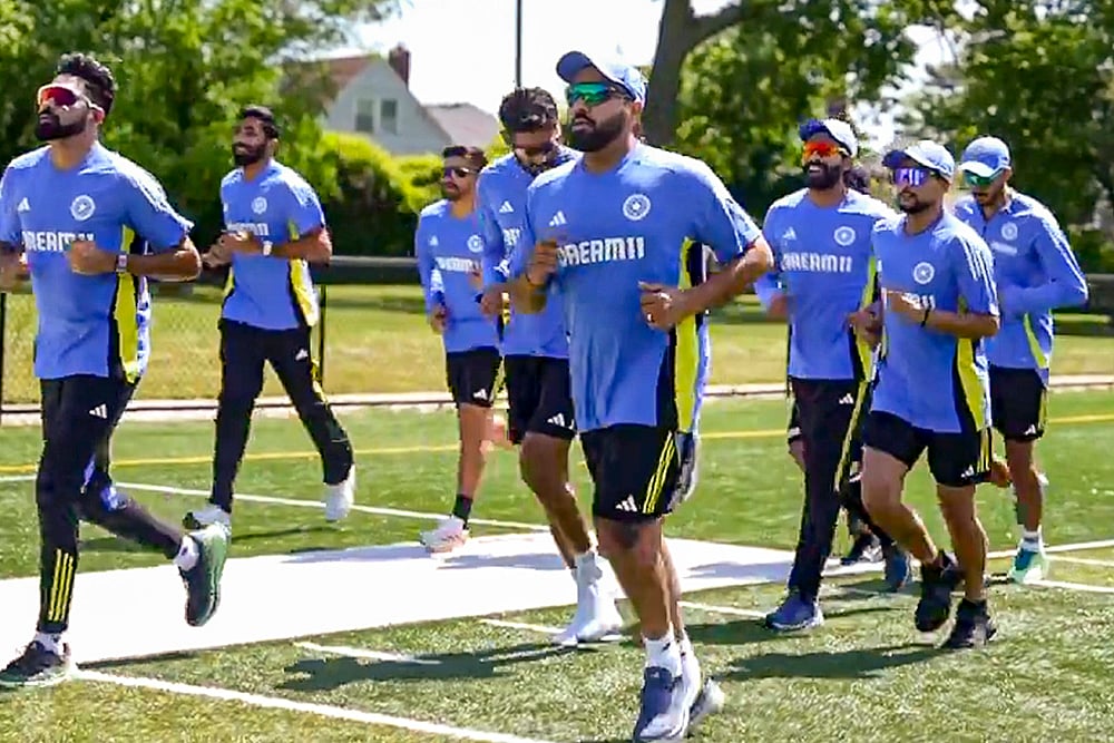 | Photo: PTI : Team India's training session