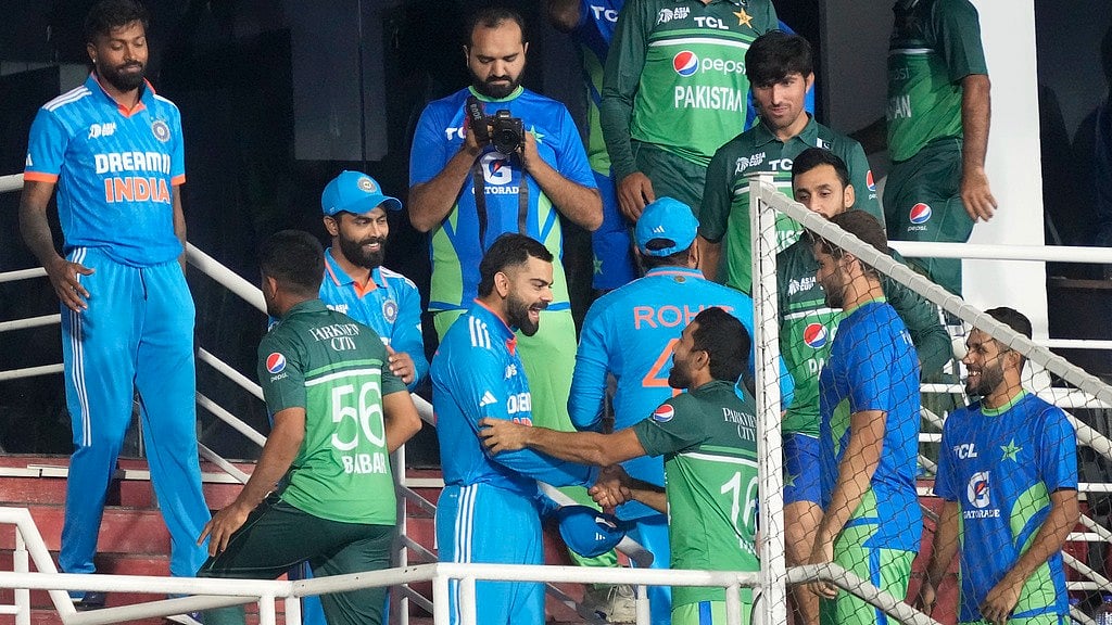 File/AP : India had defeated Pakistan by seven wickets in their 2023 ODI World Cup clash.