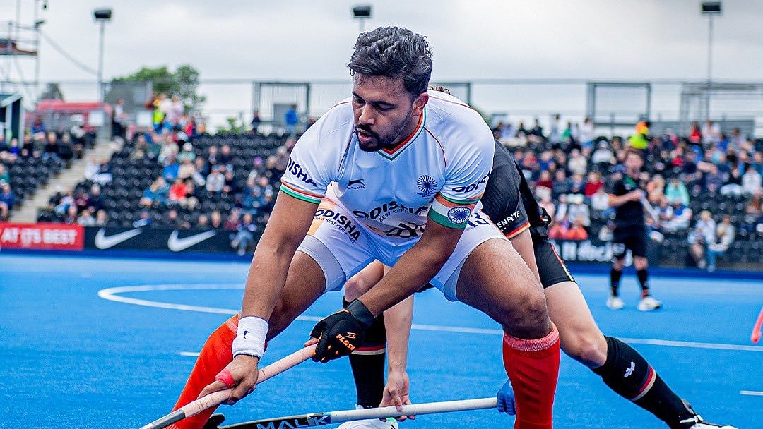 Indian hockey team's captain Harmanpreet Singh in action.  - Photo: X/ @TheHockeyIndia