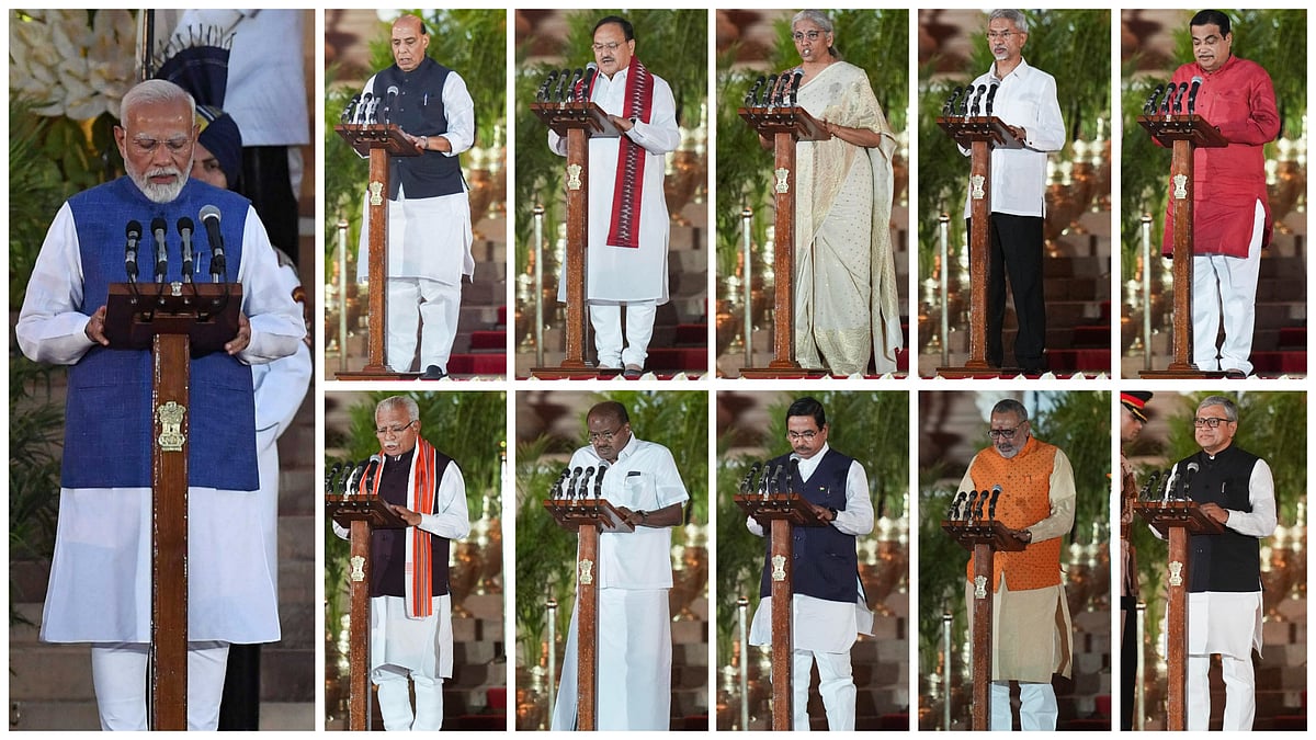 PTI images : Gadkari, Sitharaman, Shah, Jaishankar and Rajnath Singh are among those who retained their ministries