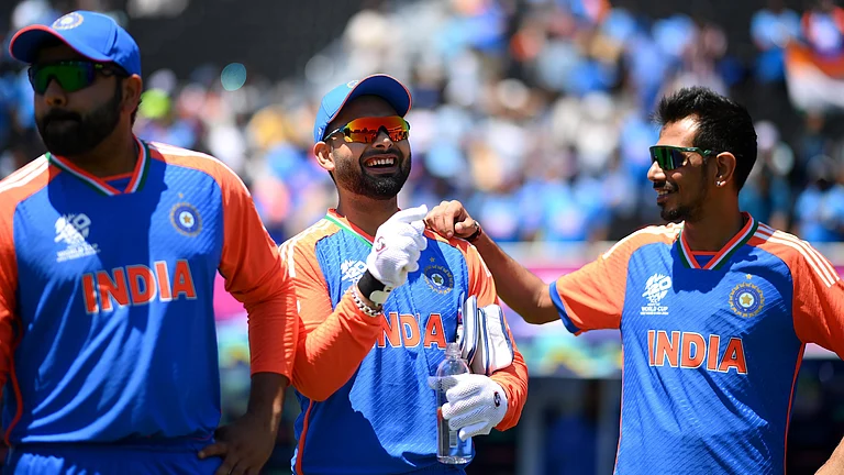 Rishabh Pant, Yuzvendra Chahal, Rohit Sharma post India vs Bangladesh warm up match. - X/ @BCCI