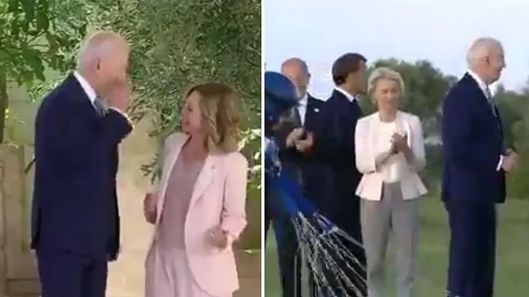 Joe Biden's Awkward Moments Again Caught On Camera | - X Screengrabs