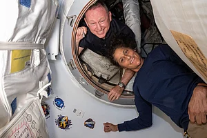 | Photo: AP : NASA astronauts Butch Wilmore and Sunita Williams |