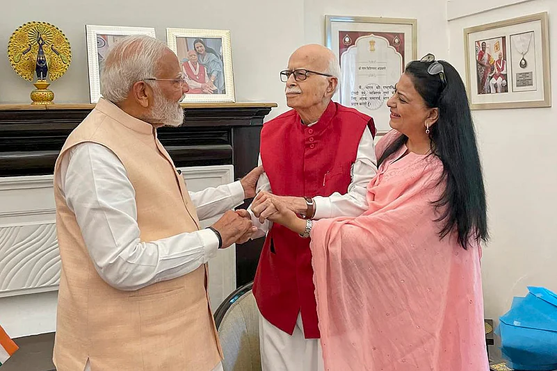 Narendra Modi with LK Advani