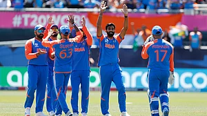 X | BCCI : India celebrate the T20 World Cup 2024 match win over Pakistan on June 9 at the Nassau County International Cricket Stadium in New York.