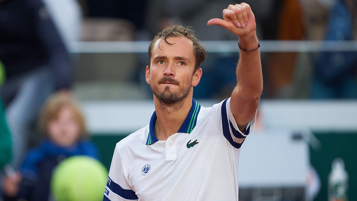 Daniil Medvedev was beaten in a third-set tie-break
