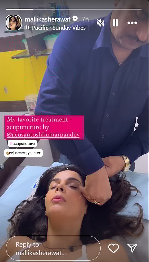 Mallika Sherawat on Instagram Stories