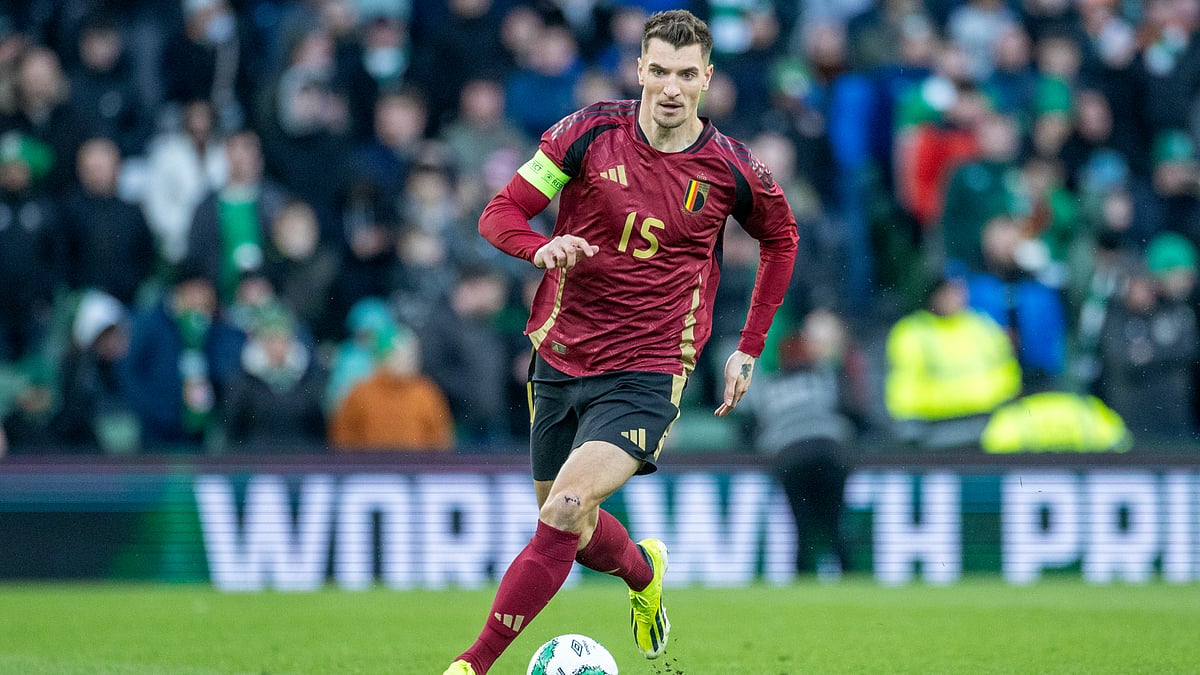 Thomas Meunier in action for Belgium