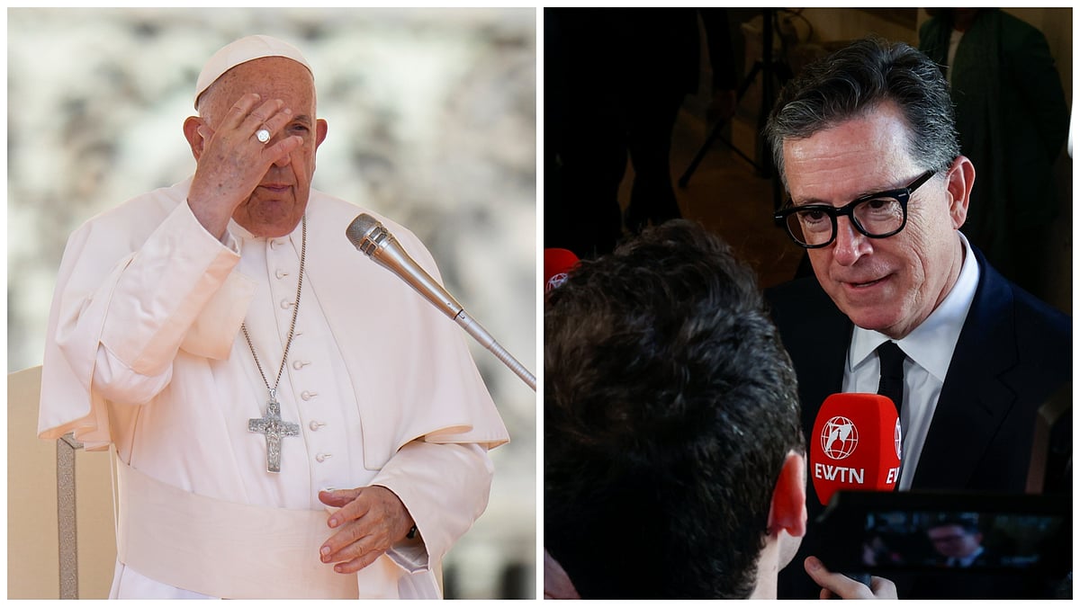 The pontiff welcomed more than 100 comedians from 15 nations, including US celebrities Whoopi Goldberg, Jimmy Fallon, Chris Rock, Stephen Colbert and Conan O'Brien.