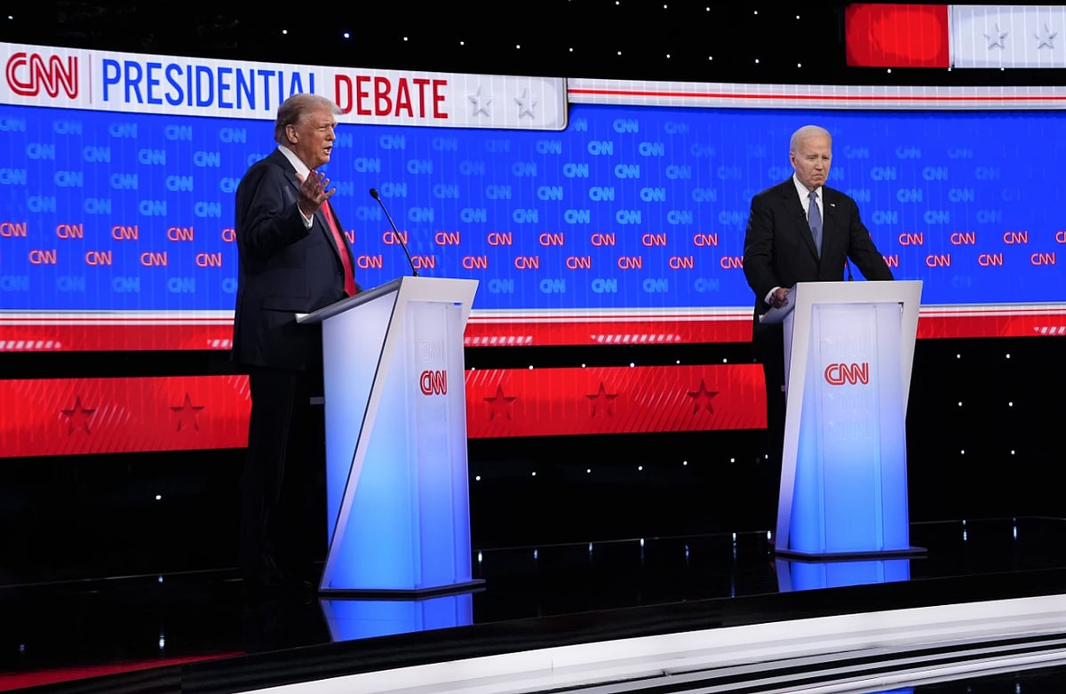Trump vs Biden In First Presidential Debate Of 2024 At CNN - AP
