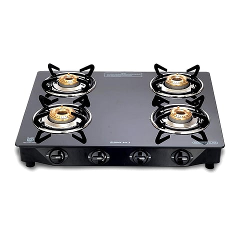 Glass top gas stove