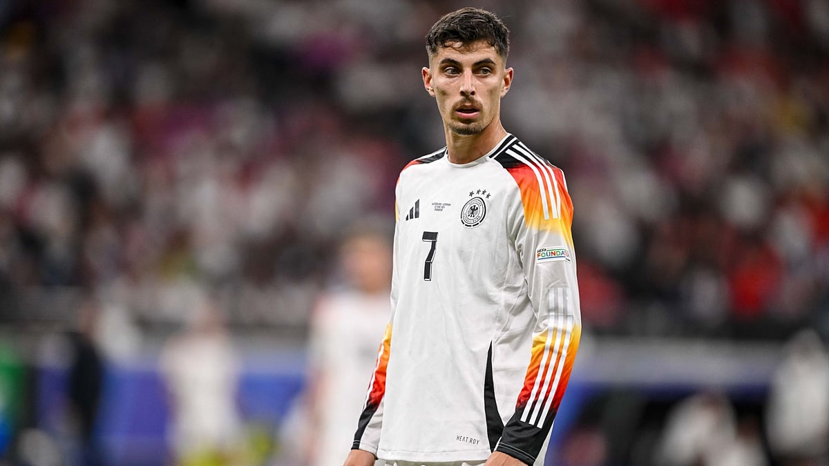 Kai Havertz will hope to lead Germany's line against Denmark. - null