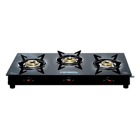 Glass top gas stove