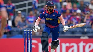 Photo: AP/Julio Cortez : T20 Cricket WCup: Sri Lanka take on Nepal in Florida.