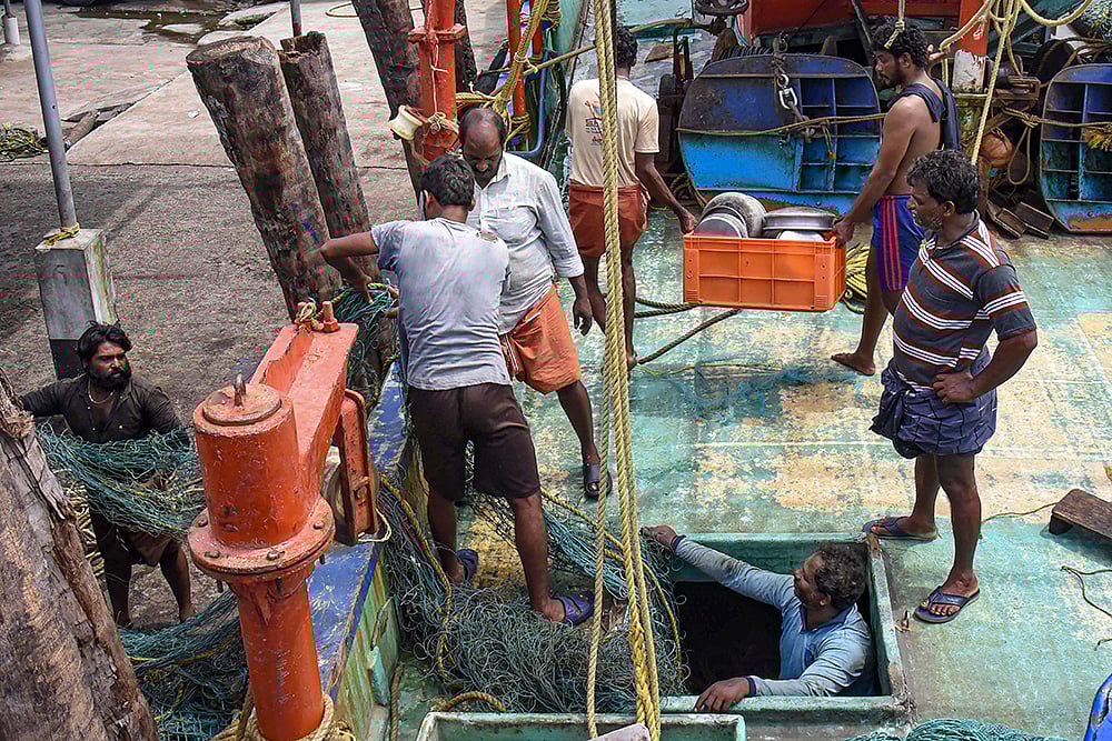 | Photo: PTI : 52-day trawling ban in Kochi