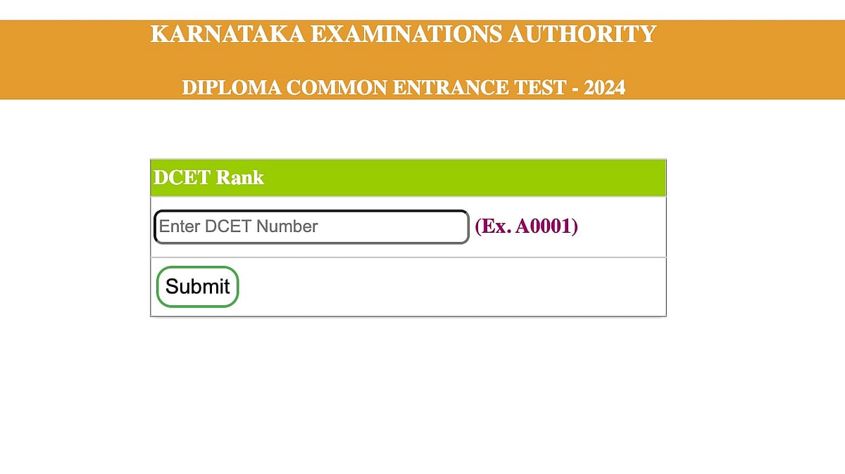 KEA DCET Rank Card 2024