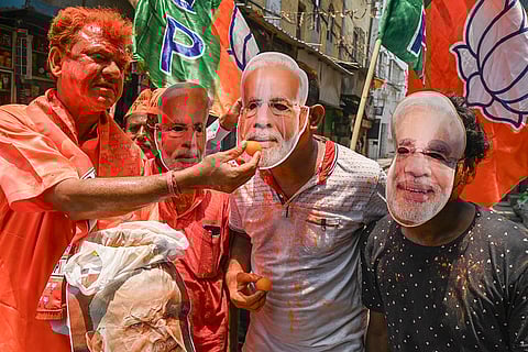 Celebration ahead of Modi's oath ceremony as PM