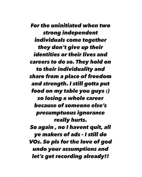 Saba Azad on her Instagram Stories