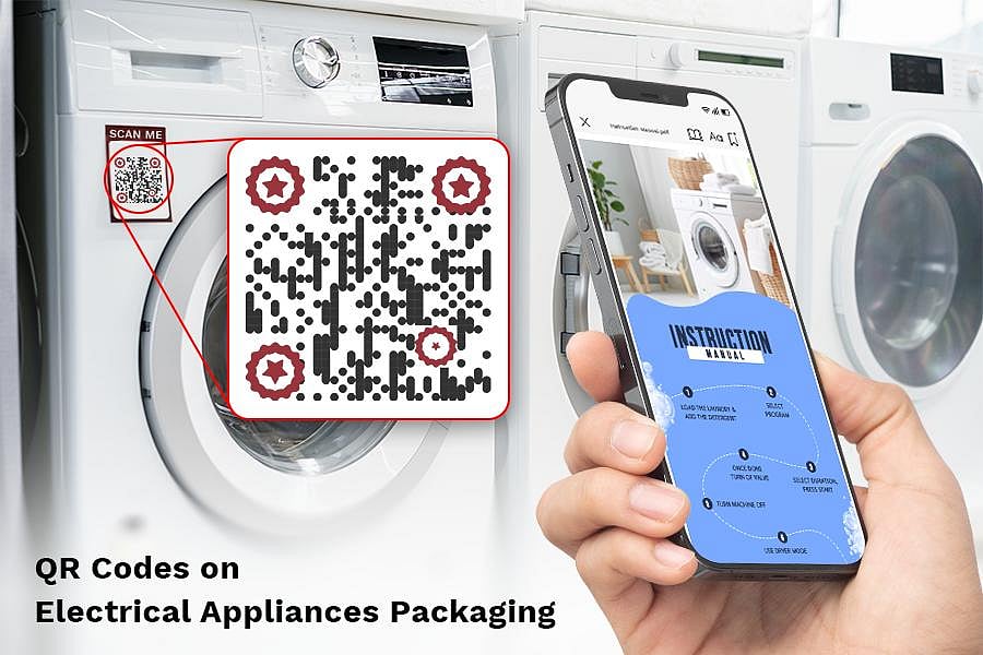 QR Codes On Electrical Products Packaging