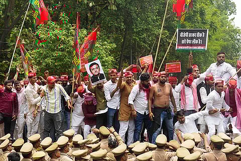 Samajwadi Party protest over NEET row