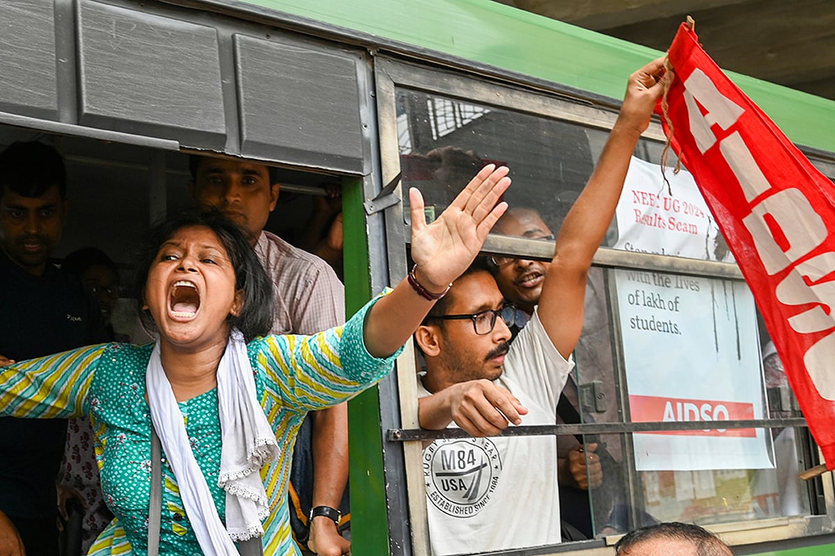 Protest against NEET result