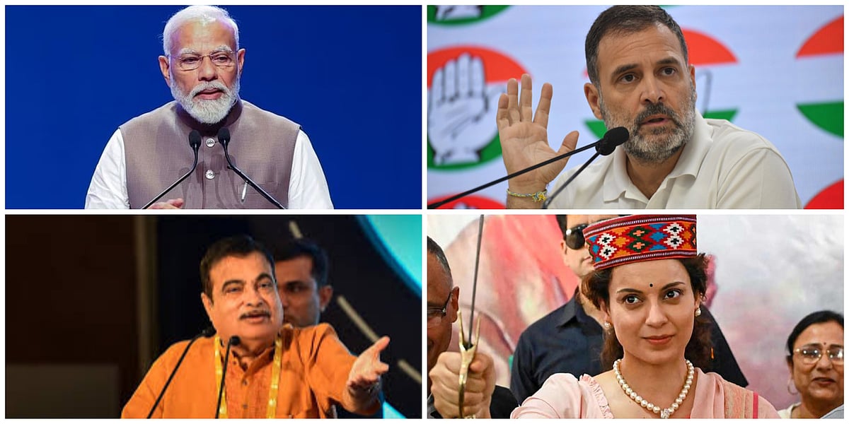 (clockwise) PM Narendra Modi, Rahul Gandhi, Kangana Ranaut, Nitin Gadkari | - PTI