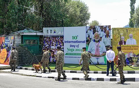 Security tightened in Srinagar for Yoga Day events |