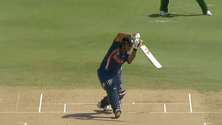 Photo: X/ @Sivy_KW578 : Suresh Raina's T20I ton in the ICC T20 World Cup 2010 was India's first T20I century ever.