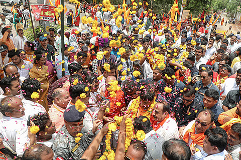 Mohan Yadav takes part in Teerth Parikrama