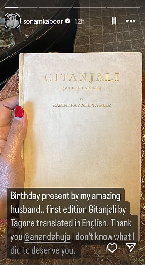 Sonam Kapoor on Instagram Stories