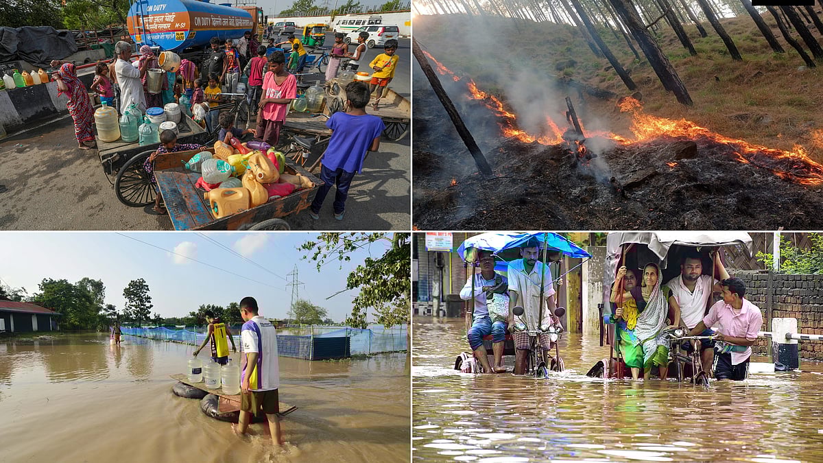 Weather Wrap: Delhi Heatwave Likely To Abate; Floods Affect Lakhs In Assam, Manipur; Forest Fire In J&K