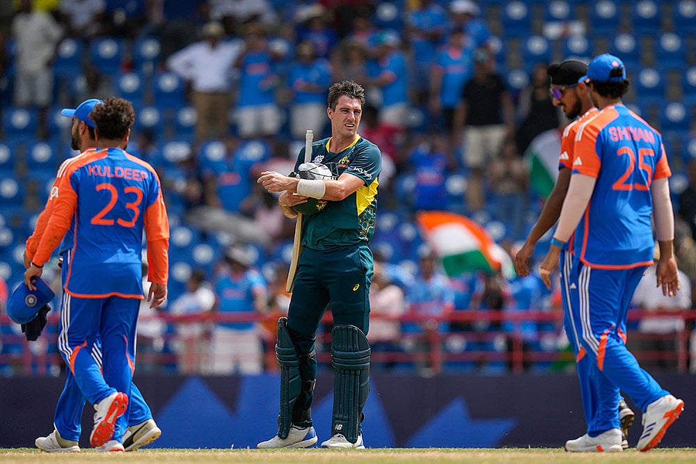 Photo: AP/Ramon Espinosa : T20 Cricket WCup: India vs Australia