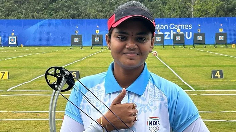 Jyothi Surekha Vennam secured second spot at the Archery World Cup. - Manoj7363847647/X