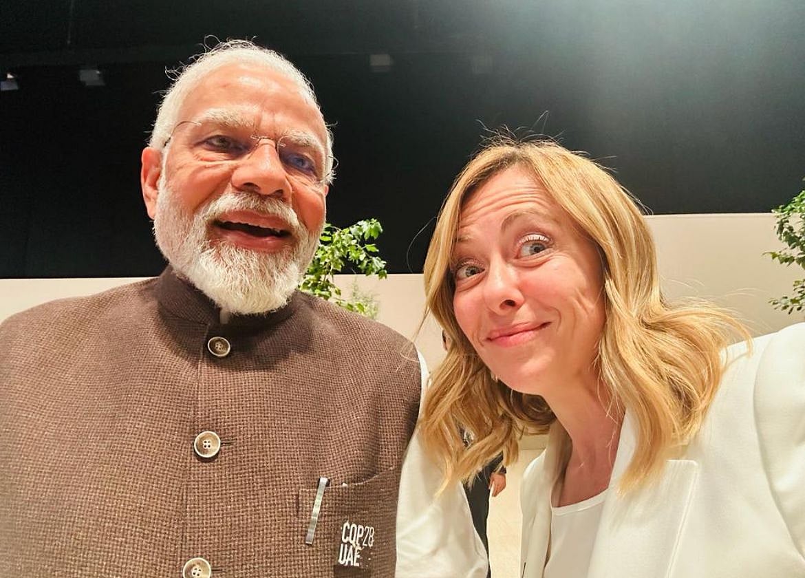 X : PM Modi and Italian Prime Minister Giorgia Meloni |