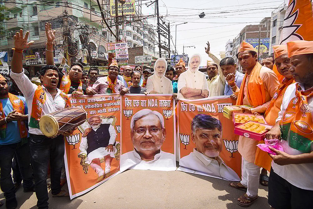 Photo: PTI Photo : Craze for Narendra Modi's 3rd term