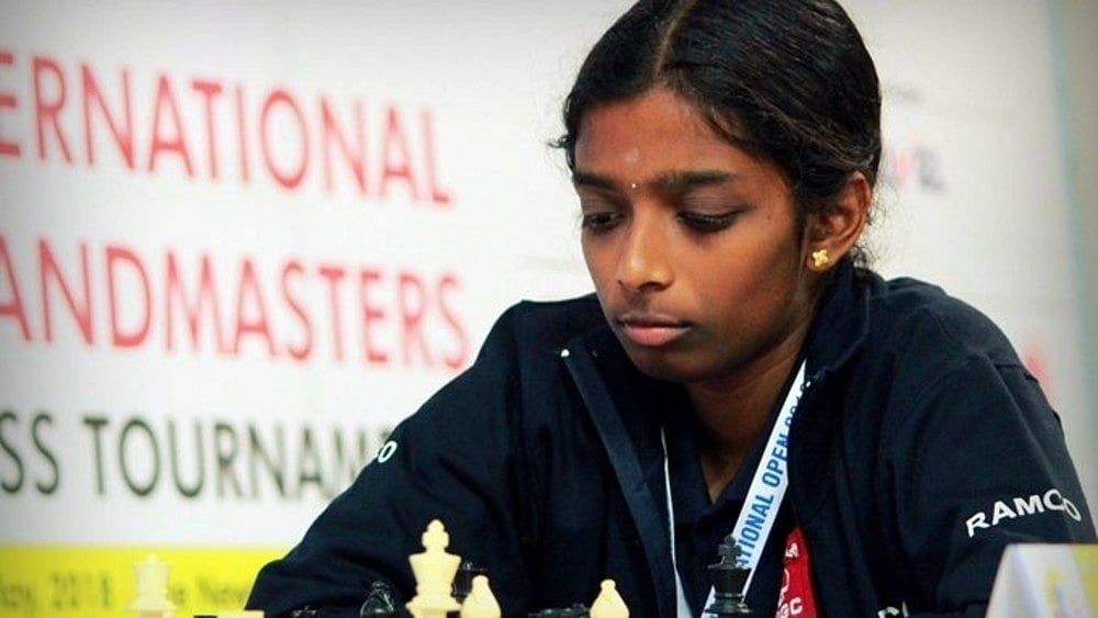 File : Grandmaster R Vaishali will take on Tingjie Lei of China in the 5th round of Norway Chess Tournament. 