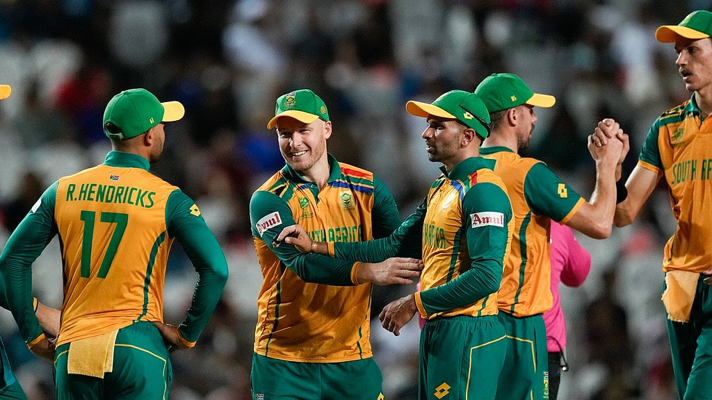 South Africa beat Afghanistan by nine wickets in the first semi-final of ICC T20 World Cup 2024 on Thursday (June 27). - AP/Ricardo Mazalan