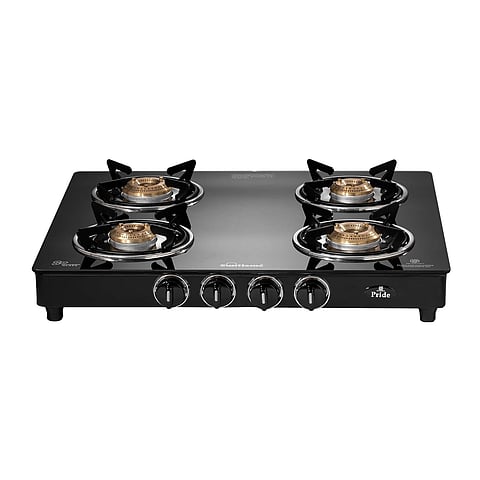 Glass top gas stove