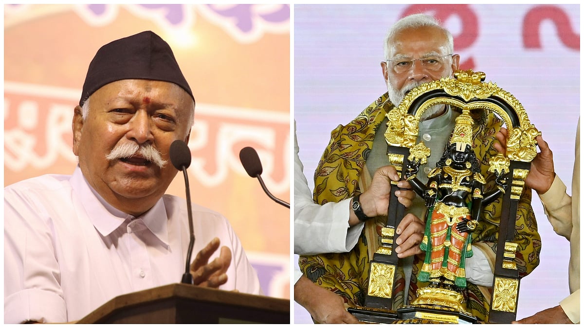PTI : L: RSS chief Mohan Bhagwat | R: Prime Minister Narendra Modi