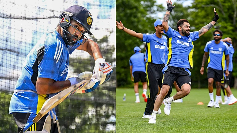Rohit Sharma and Co were seen having a rigorous practice session ahead of the infamous India vs Pakistan match which is on 9 June 2024. - PTI